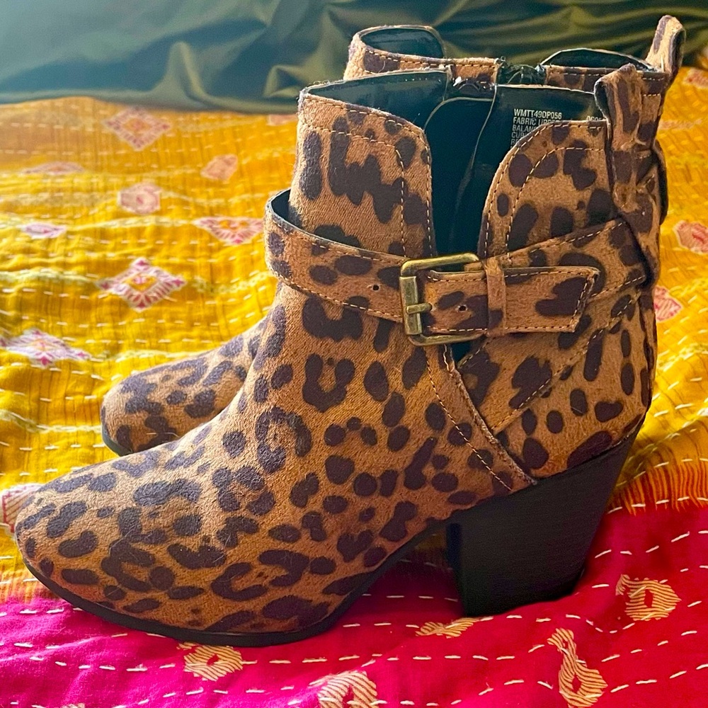 Cheetah Print Ankle Boots